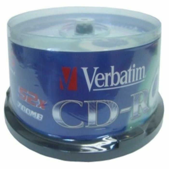 Verbatim Cd-r, 700mb, 52x, 25 pack spindle, superficie extra protection