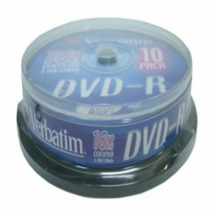DVD-R Verbatim DVD-R Matt Silver 16x 10 pcs (10 Unidades)