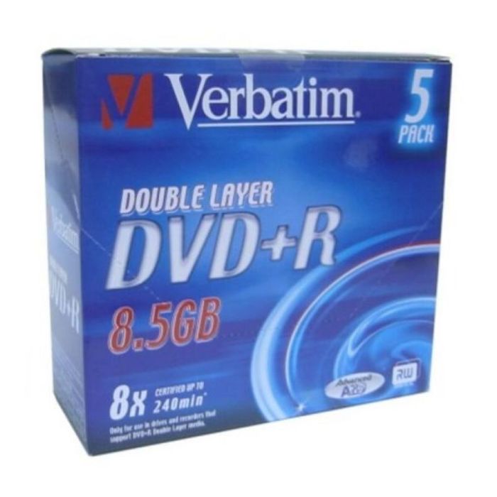 DVD-R Verbatim 8,5 GB 8x 5 pcs 5 Unidades 8,5 GB 8x 1