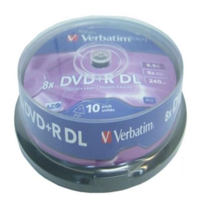 DVD-R Verbatim 8,5 GB 8x 10 pcs 10 Unidades 8,5 GB 8x (10 Unidades)