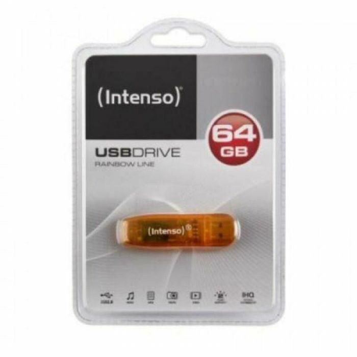 Memoria USB INTENSO 3502490 USB 2.0 64 GB Naranja 64 GB DDR3 SDRAM
