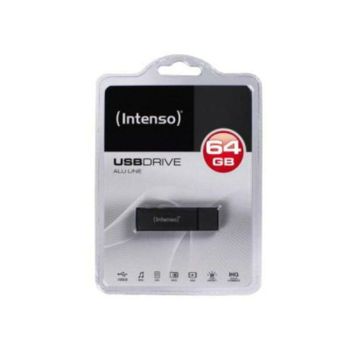 Memoria USB y Micro USB INTENSO ALU LINE 64 GB Antracita 64 GB Memoria USB