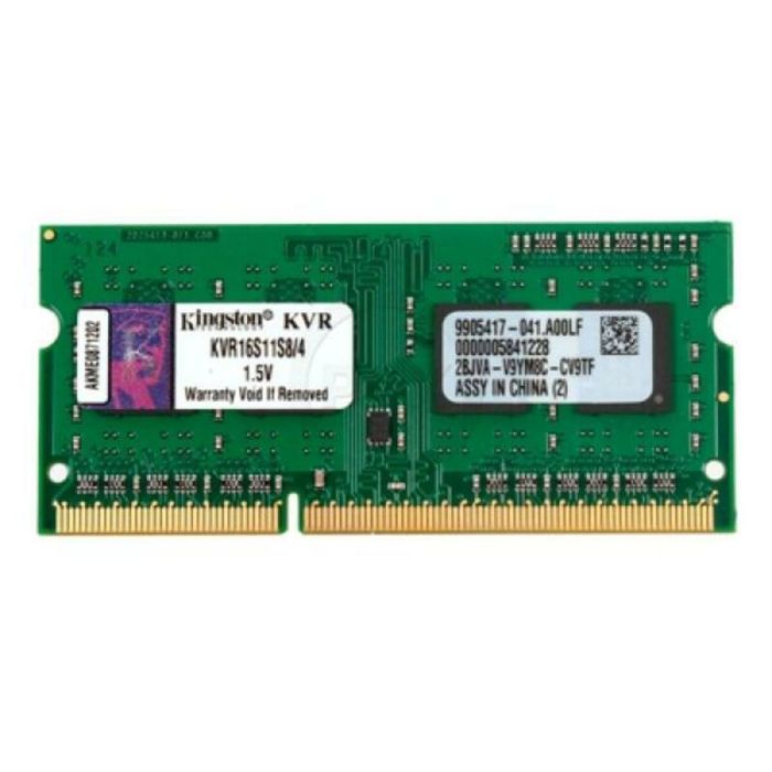 Memoria RAM Kingston IMEMD30096 KVR16S11S8/4 4 GB 1600 MHz DDR3-PC3-12800
