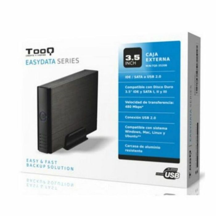Caja Externa TooQ TQE-3520B HD 3.5" IDE / SATA III USB 2.0 Negro 1