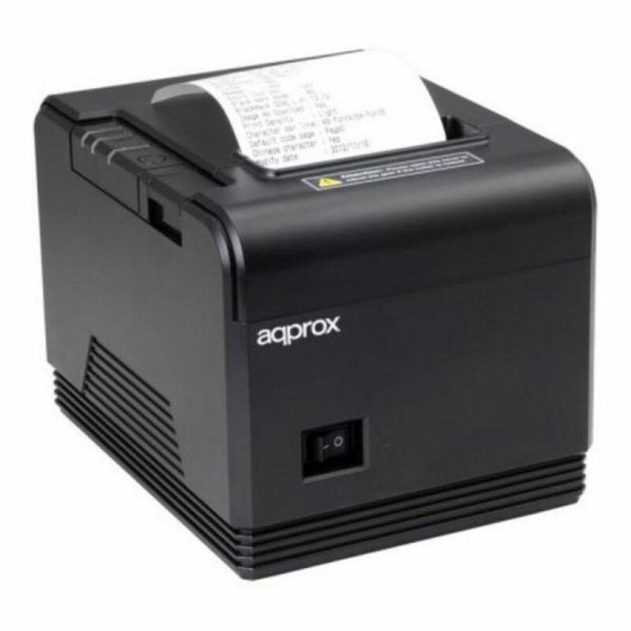 Aqprox impresora térmica de etiquetas rs232 usb negra