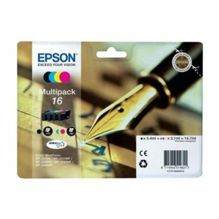 Cartucho de Tinta Compatible Epson C13T16264012 Amarillo Negro Cian Magenta