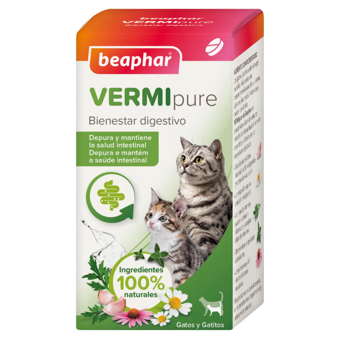 Beaphar Vermipure Comprimidos Naturales Gatos 50 Comp