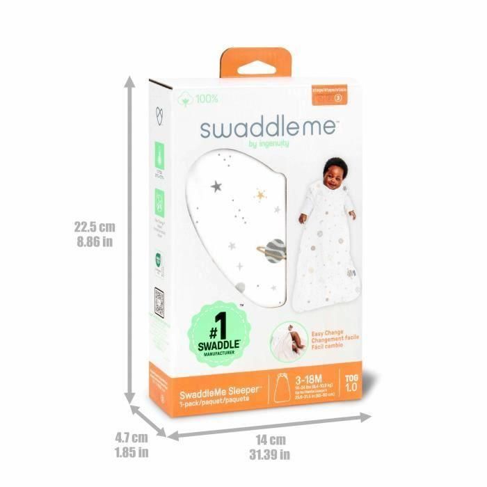 Saco de dormir envolvente INGENUITY, saco de dormir solar, para verano TOG 0.5, ajustable de 3 a 18 meses, certificado Oeko-Tex 3 Saco de dormir envolvente INGENUITY, saco de dormir solar, para verano TOG 0.5, ajustable de 3 a 18 meses, certificado Oeko-Tex 3