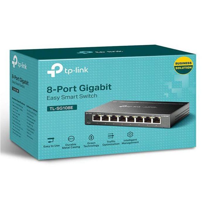TP-Link TL-SG108E Switch Easy Smart 8 Puertos Gigabit con QoS, VLAN y Carcasa Metálica 2