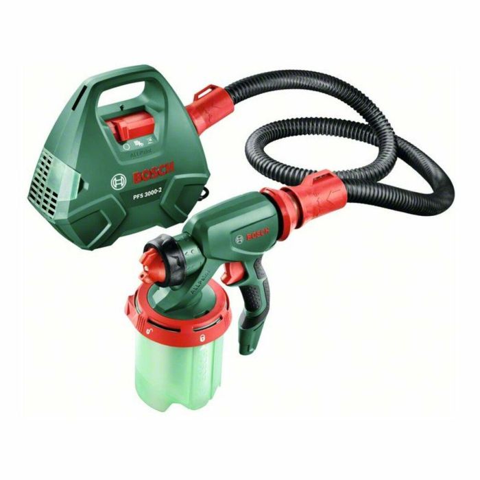 Bosch PFS 3000-2 Pistola de Pintura Eléctrica 650W para Paredes, Barniz, Lacas y Manchas, Depósito 1L, Manguera 2m 6