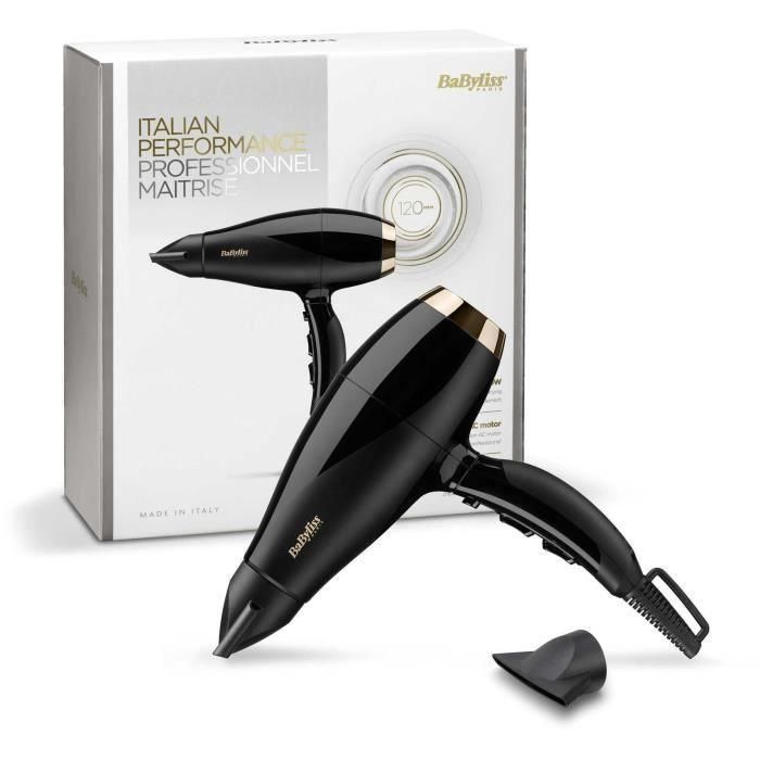 BABYLISS 6714E - Secador de pelo Super Pro 2300W - 3 temperaturas / 2 velocidades - Velocidad del aire 120 km / h - Botón de aire frío 2 BABYLISS 6714E - Secador de pelo Super Pro 2300W - 3 temperaturas / 2 velocidades - Velocidad del aire 120 km / h - Botón de aire frío 2