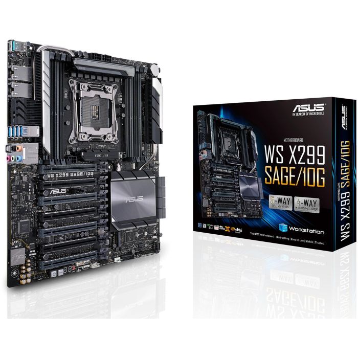 ASUS WS X299 SAGE/10G Placa Base Intel LGA 2066 DDR4 512GB con Ethernet 10 Gigabit y 4-Way SLI/CrossFireX 0 ASUS WS X299 SAGE/10G Placa Base Intel LGA 2066 DDR4 512GB con Ethernet 10 Gigabit y 4-Way SLI/CrossFireX 0