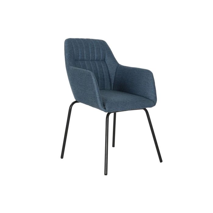 Silla Scandi DKD Home Decor Azul Negro 56 x 83 x 55 cm