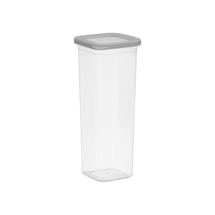 Bote Cuadrado Tapa Gris 2L Leknes 10X27CM (24 Unidades) 1 Bote Cuadrado Tapa Gris 2L Leknes 10X27CM (24 Unidades) 1