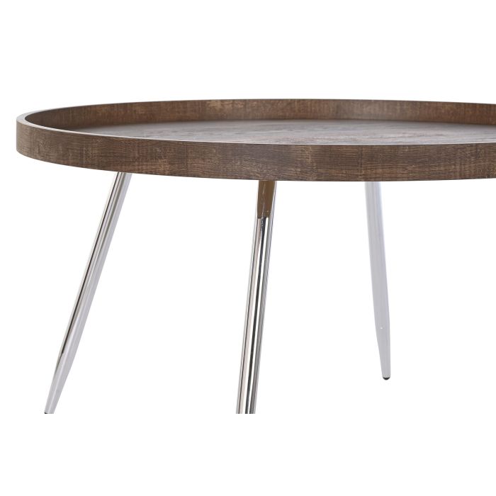 Mesa Centro Moderno DKD Home Decor Marron Plateado 78 x 41.5 x 78 cm 2 Mesa Centro Moderno DKD Home Decor Marron Plateado 78 x 41.5 x 78 cm 2