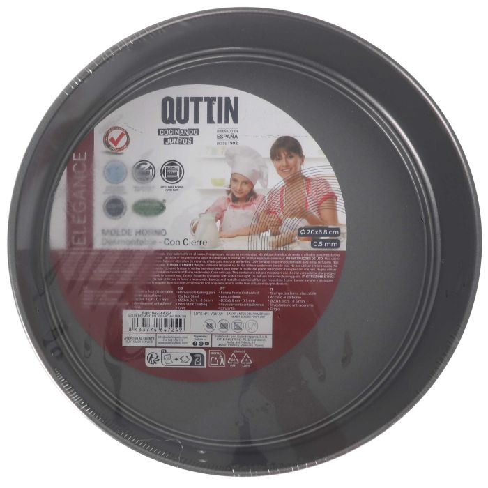 Molde Desmontable Quttin Acero de carbono 24 x 7 cm 0,5 mm 20 x 6,8 x cm 7
