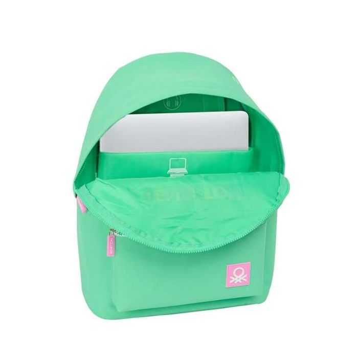 Safta Mochila para Portátil con compatibilidad de hasta 14.1 pulgadas, de la Colección Benetton Mint, dimensiones 410x310x160 mm. 3 Safta Mochila para Portátil con compatibilidad de hasta 14.1 pulgadas, de la Colección Benetton Mint, dimensiones 410x310x160 mm. 3
