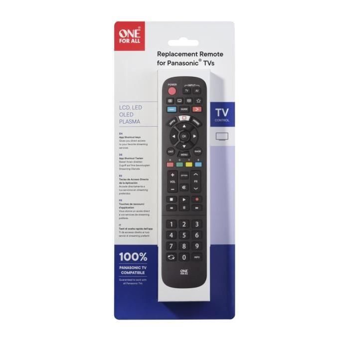 ONE FOR ALL URC4914 - Mando a distancia de repuesto para TV Panasonic