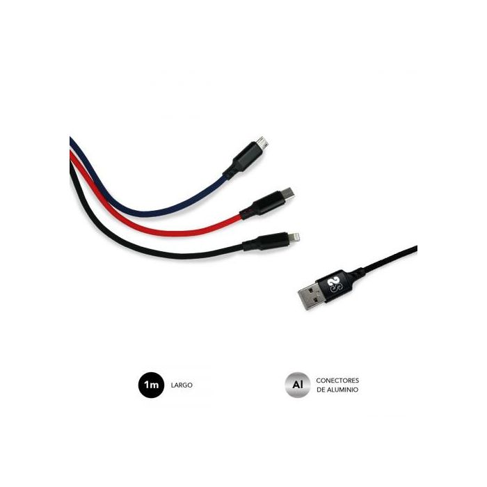 SUBBLIM Premium Cable 3in1 (Micro USB+Type C+Lighting) 2