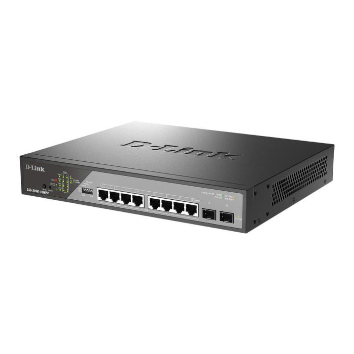 D-link DSS-200GR-10MPP Switch Gestionado L2, 8 Puertos Gigabit PoE (90W por puerto), 2 Puertos SFP, 20 Gbps Capacidad de Conmutación, 10Mpp Tasa de Reenvío 2