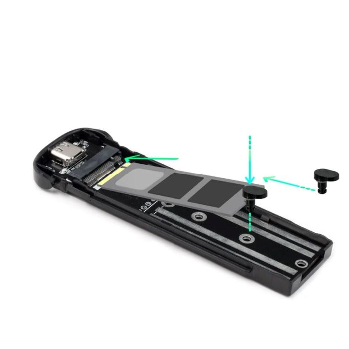 TooQ TQE-2201B Caja Externa USB 3.1 Gen2 para SSD M.2 NVMe PCIe (2230/2242/2260/2280) Sin Tornillos, Incluye Cables USB-C y USB-A, Negro 1 TooQ TQE-2201B Caja Externa USB 3.1 Gen2 para SSD M.2 NVMe PCIe (2230/2242/2260/2280) Sin Tornillos, Incluye Cables USB-C y USB-A, Negro 1