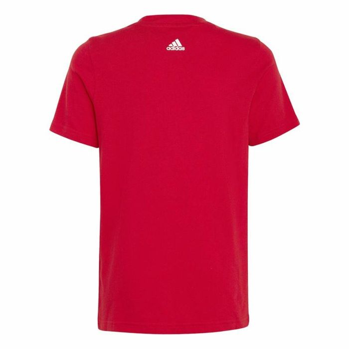 Camiseta de Manga Corta Infantil Adidas Lin Roja 4