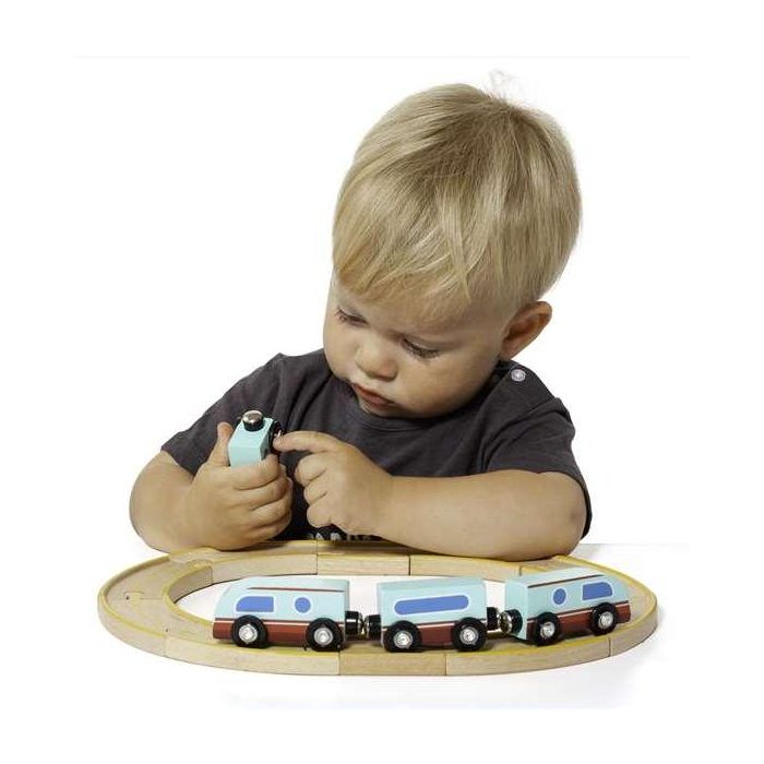 Tren de madera con pista desmontable 34x26.50x7.50 cm 4 Tren de madera con pista desmontable 34x26.50x7.50 cm 4