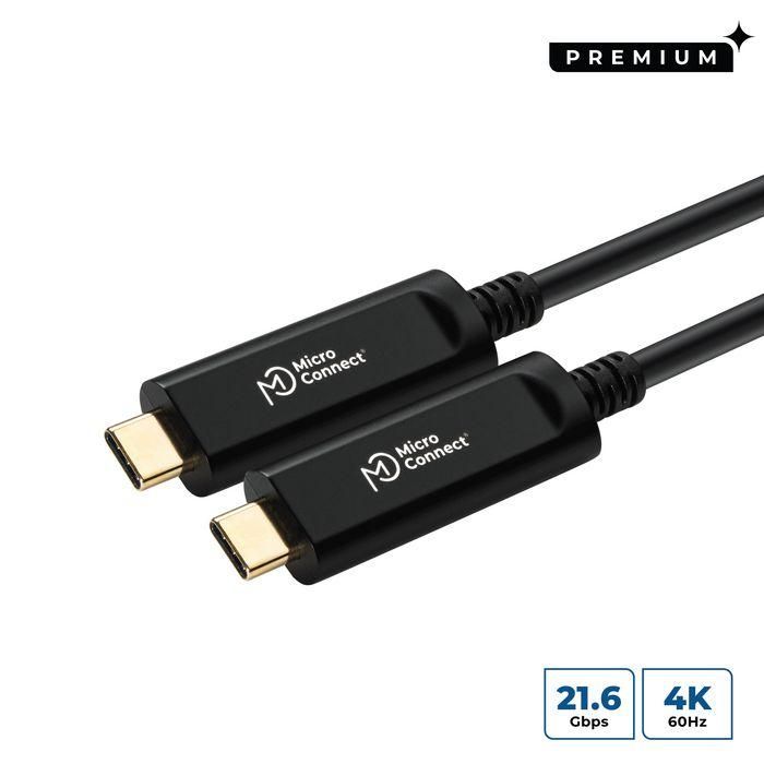 MicroConnect Cable USB-C de Fibra Óptica Premium 4K para Video/Audio, 10m 0 MicroConnect Cable USB-C de Fibra Óptica Premium 4K para Video/Audio, 10m 0