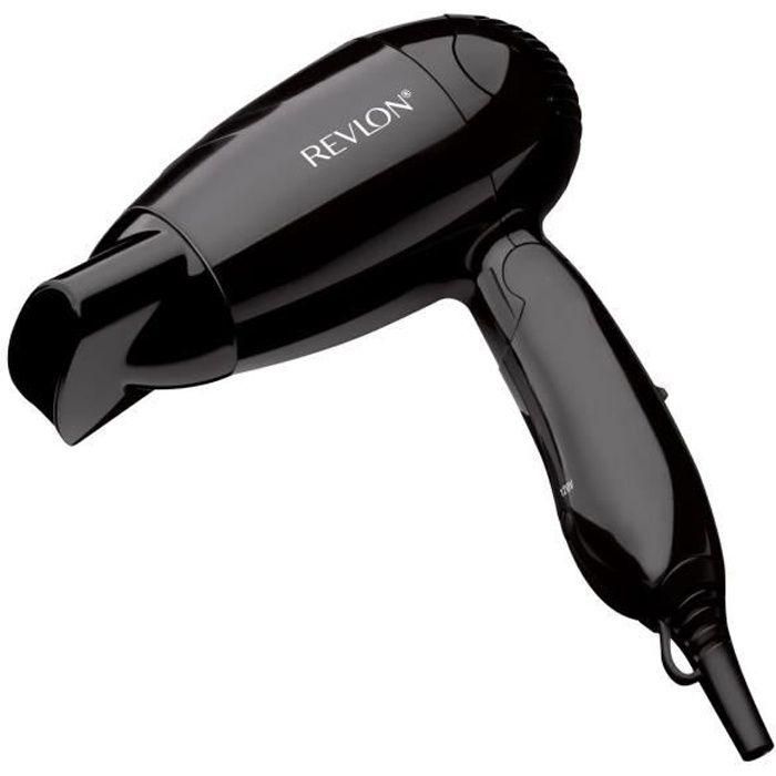 REVLON RVDR5305E - Secador de viaje - 1200 W - 2 calores - 2 velocidades - Asa plegable de doble voltaje REVLON RVDR5305E - Secador de viaje - 1200 W - 2 calores - 2 velocidades - Asa plegable de doble voltaje