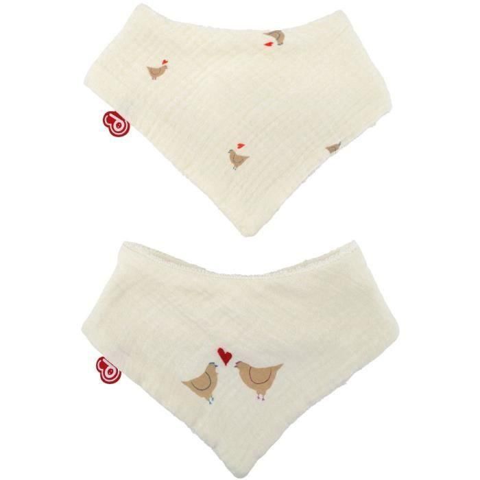 Pack de 2 baberos bandana - DOMIVA - Maternity Love - Algodón suave y absorbente - Broches ajustables Pack de 2 baberos bandana - DOMIVA - Maternity Love - Algodón suave y absorbente - Broches ajustables