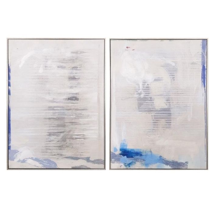 Cuadro Urban DKD Home Decor Azul Gris 3 x 80 x 60 cm (2 Unidades)