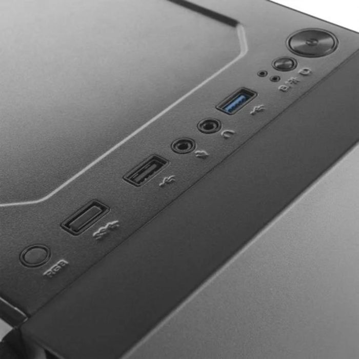 Mars Gaming MCN2 Caja Semitorre Gaming con Ventana Lateral, Soporte RL 240mm, ATX/mATX/mITX, Refrigeración Optimizada, USB 3.0 3
