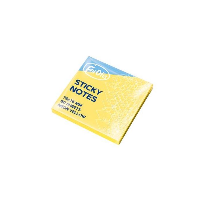 Taco Notas Forofis 80H 76X76 Amarillo Neon 12 unidades