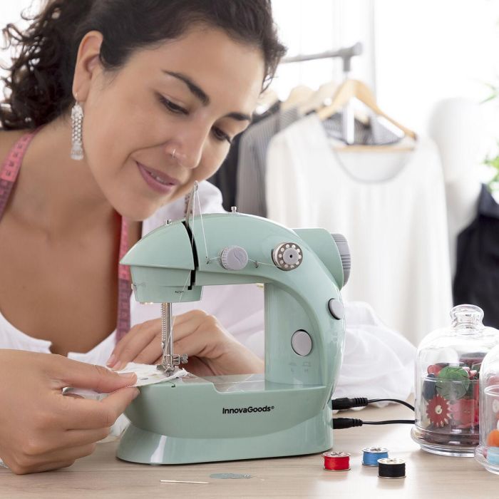 Mini Máquina de Coser Portátil con LED, Cortahílos y Accesorios Sewny InnovaGoods 12 Mini Máquina de Coser Portátil con LED, Cortahílos y Accesorios Sewny InnovaGoods 12