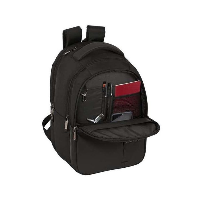 Mochila para Portátil y Tablet con Salida USB Safta Business Negro (31 x 45 x 23 cm)