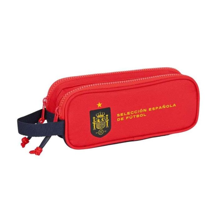 Estuche Escolar RFEF Rojo Azul (21 x 8 x 6 cm)