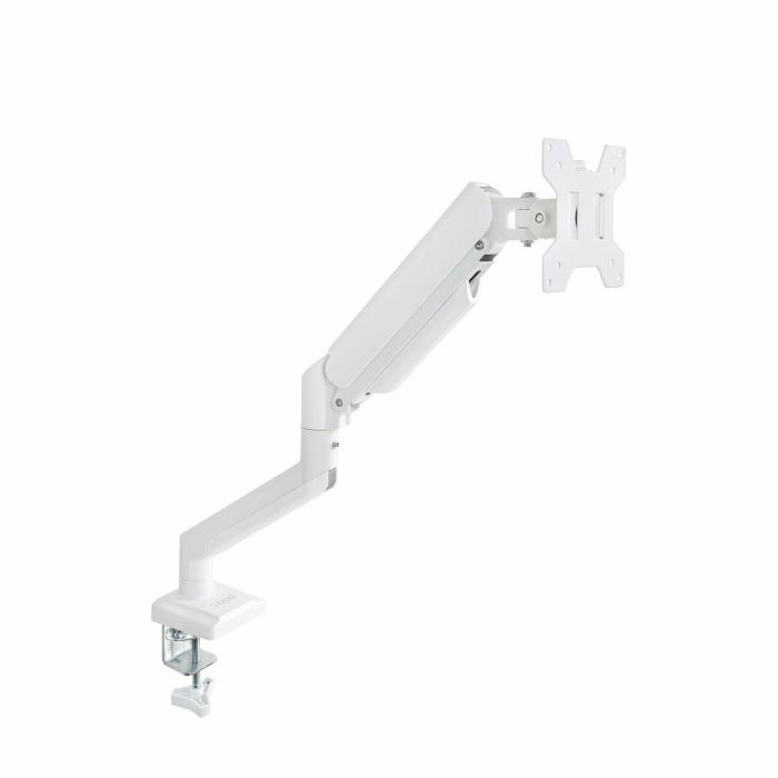 TooQ DB1334TNR-W Soporte de Escritorio para Monitor de 13" a 34" con Resorte de Gas, Pinza/Atornillado, 10kg, Blanco