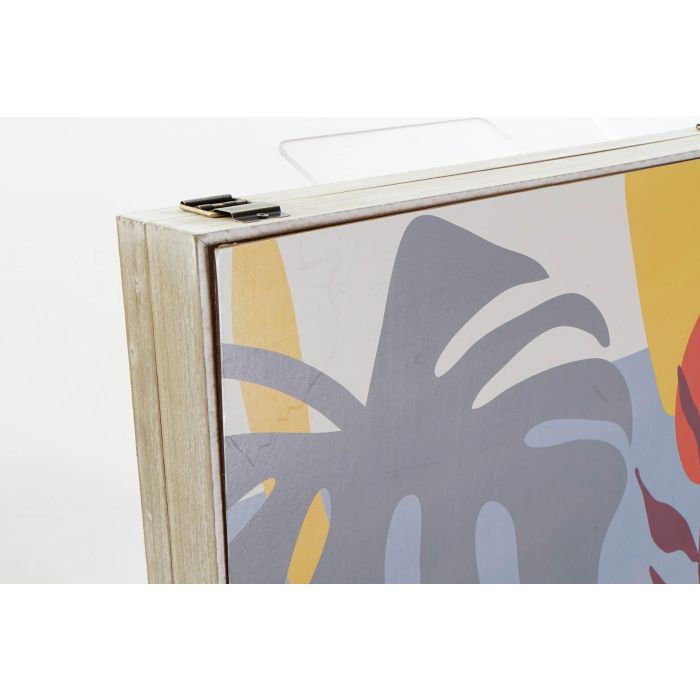 DKD Home Decor Tapa Contador Tropical MDF Multicolor 46.5 x 6 x 31.5 cm (4 Unidades) 1