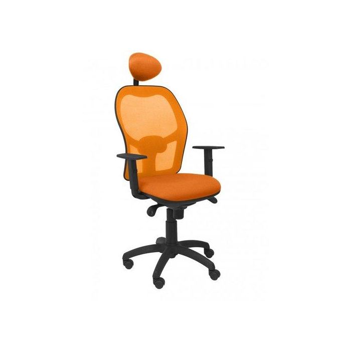 Silla Piqueras Y Crespo Jorquera Brazos Regulables Cabecero Fijo Mecanismo Sincro Con Regulador De Tension Respaldo De Malla Naranja Y Asiento Tapizado Bali Naranja