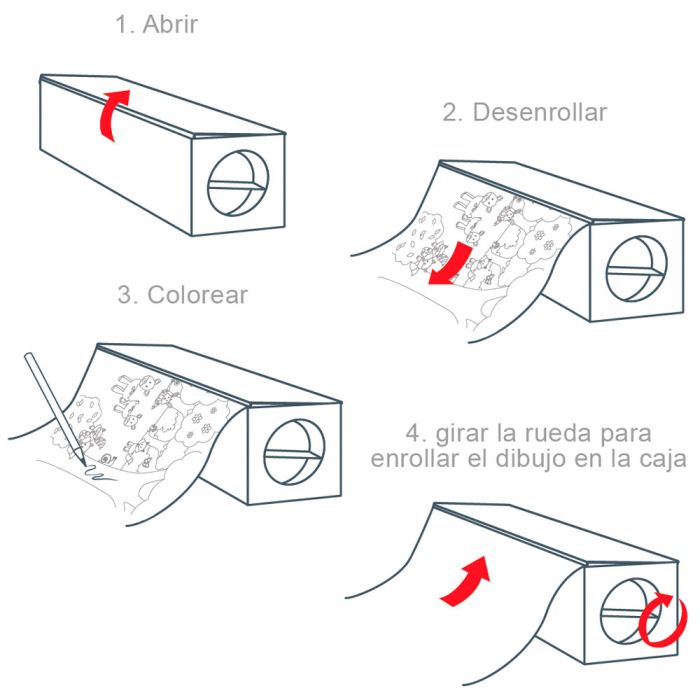 Rol de colorear 3m con dispensador4 6