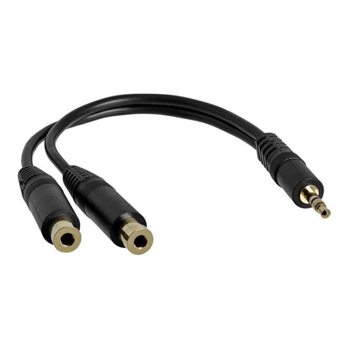StarTech.com 0.15M Adaptador de Audio Divisor Mini Jack 3.5 mm Macho a 2x Hembra 15cm para Auriculares/Altavoces
