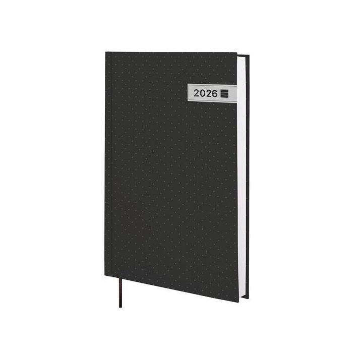 Finocam Y10-140x204 mm Agenda Dynamic Porto 1 Día/Página Tapa Dura Negro 2026 Similar DIN A5