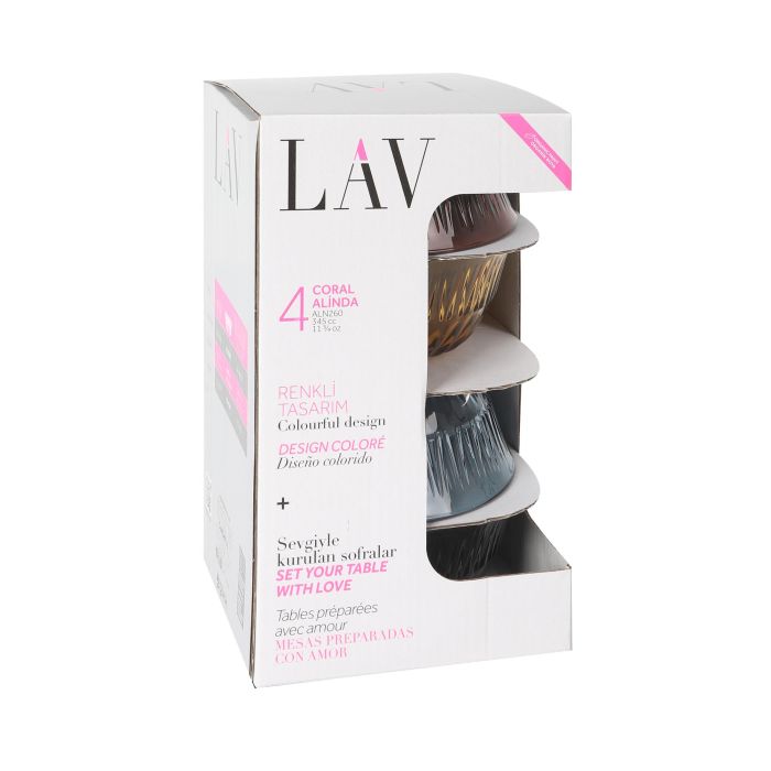 Set de 4 bols ALINDA de 12.5 cm - 345 cc por LAV (6 Cajas) 3 Set de 4 bols ALINDA de 12.5 cm - 345 cc por LAV (6 Cajas) 3