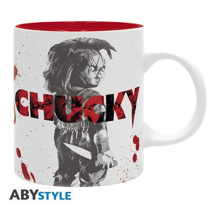 Abystyle Taza Oficial Chucky Child's Play, Pack 2 Cerámica 320ml, Apta Microondas y Lavavajillas, Para Fans Cine de Terror Abystyle Taza Oficial Chucky Child's Play, Pack 2 Cerámica 320ml, Apta Microondas y Lavavajillas, Para Fans Cine de Terror