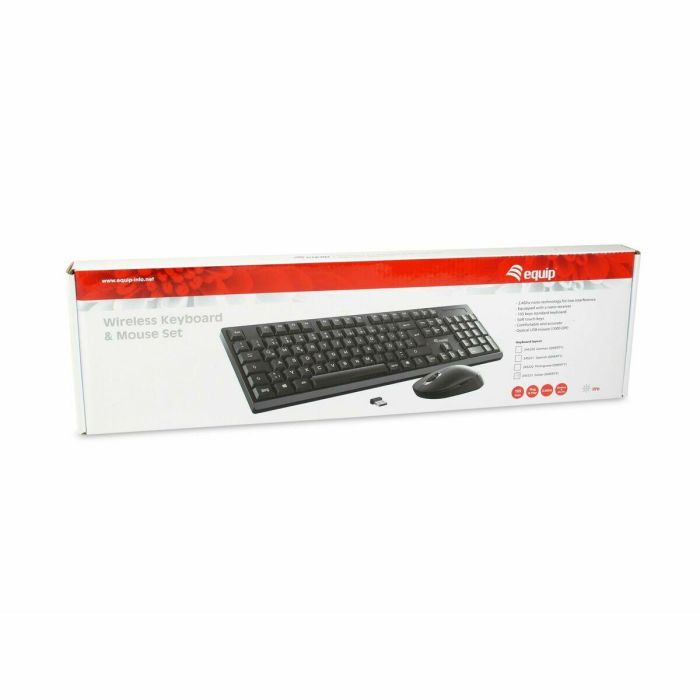 Equip Teclado y Ratón Inalámbricos, 105 Teclas, 1200DPI, Resistente a Derrames, Tecnología 2.4Ghz 1
