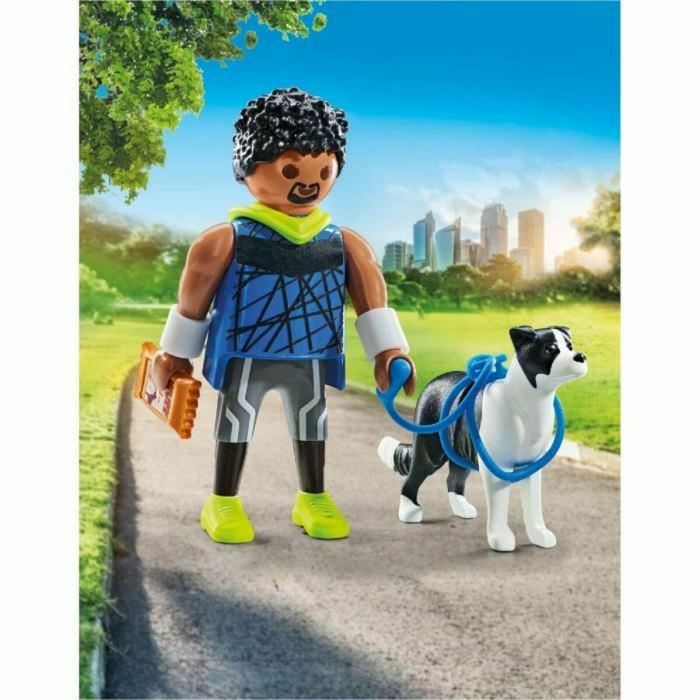 Figura corredor con border collie playmobil my life 4 Figura corredor con border collie playmobil my life 4