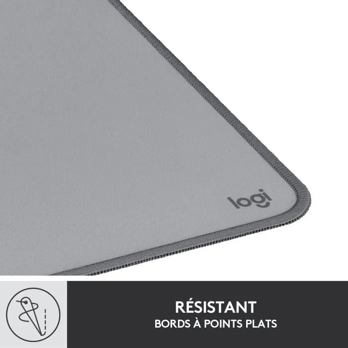 Logitech DESK MAT Studio Series Alfombrilla de Escritorio Antideslizante, Resistente a Derrames, 700 x 300 x 2 mm, Gris Medio 5