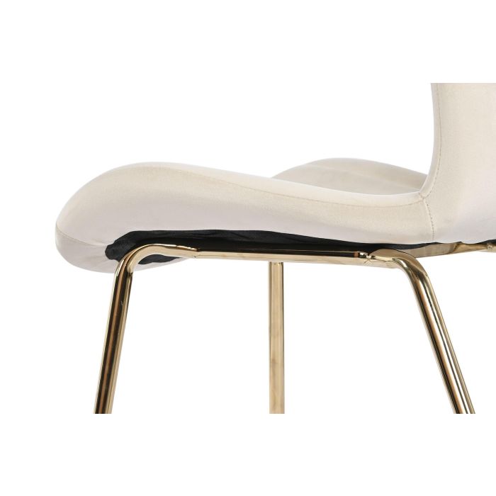 DKD Home Decor Silla Crema Dorado 54 x 84 x 49 cm (2 Unidades) 7