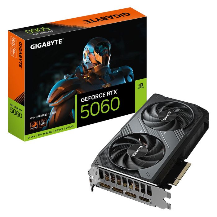 Gigabyte RTX 5060 WINDFORCE OC 8GB GDDR7 Tarjeta Gráfica GV-N5060WF2OC-8GD 0 Gigabyte RTX 5060 WINDFORCE OC 8GB GDDR7 Tarjeta Gráfica GV-N5060WF2OC-8GD 0