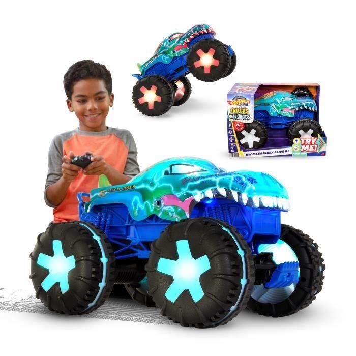 Hot Wheels Monster Trucks-Mega-Wrex-Vehículo de control remoto a escala 1/15 JBD90 Hot Wheels Monster Trucks-Mega-Wrex-Vehículo de control remoto a escala 1/15 JBD90